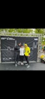 Glücklich im Ziel: Jan Zweifel (Triathlonkollege von Anita), Anita, Giovanni